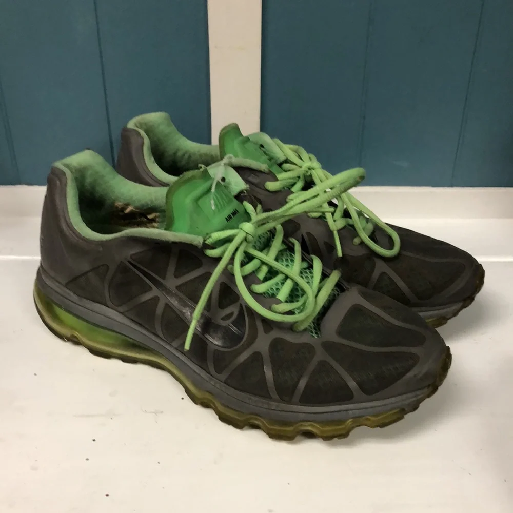 Nike Air Max+ 2011 Size Cool Grey Neon Lime mens Size‎ 11 429889-003